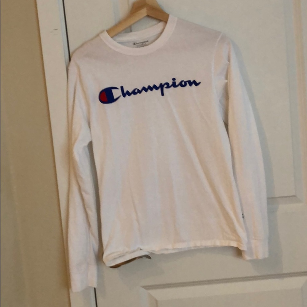 White champion long sleeve men small